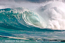 20 foot hawaii wave breaking on the north shore of oahu
